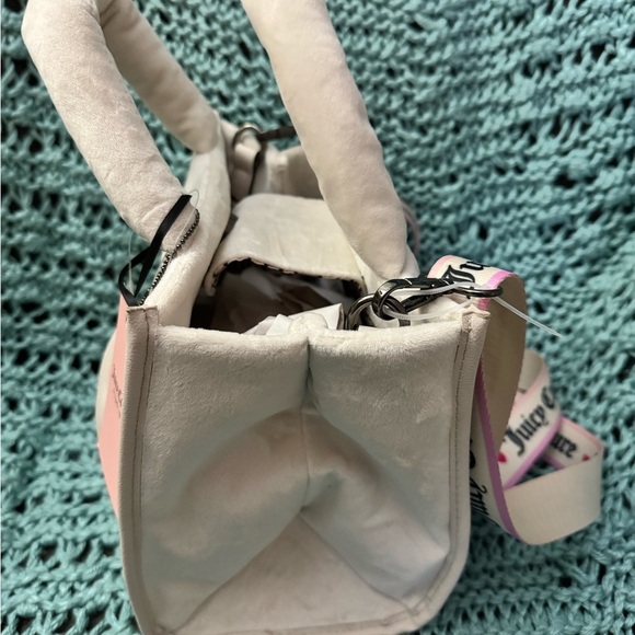 NEW! Juicy Couture Velour Extra Spender Tote Bag Crossbody Black Liquorice NWT - Picture 3 of 13